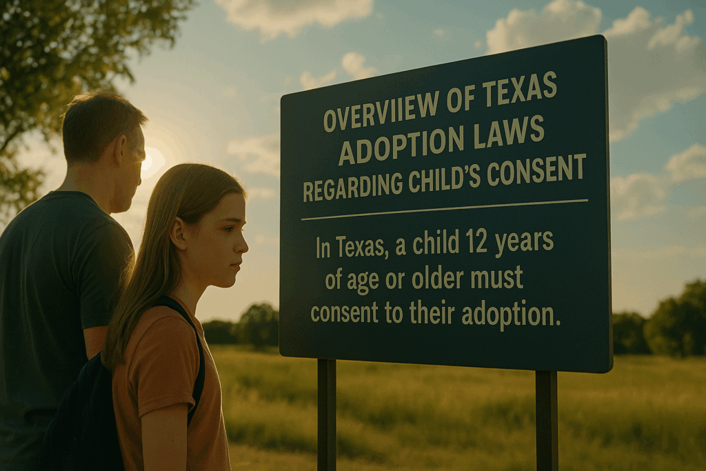 An overview of Texas adoption laws regarding child's consent.