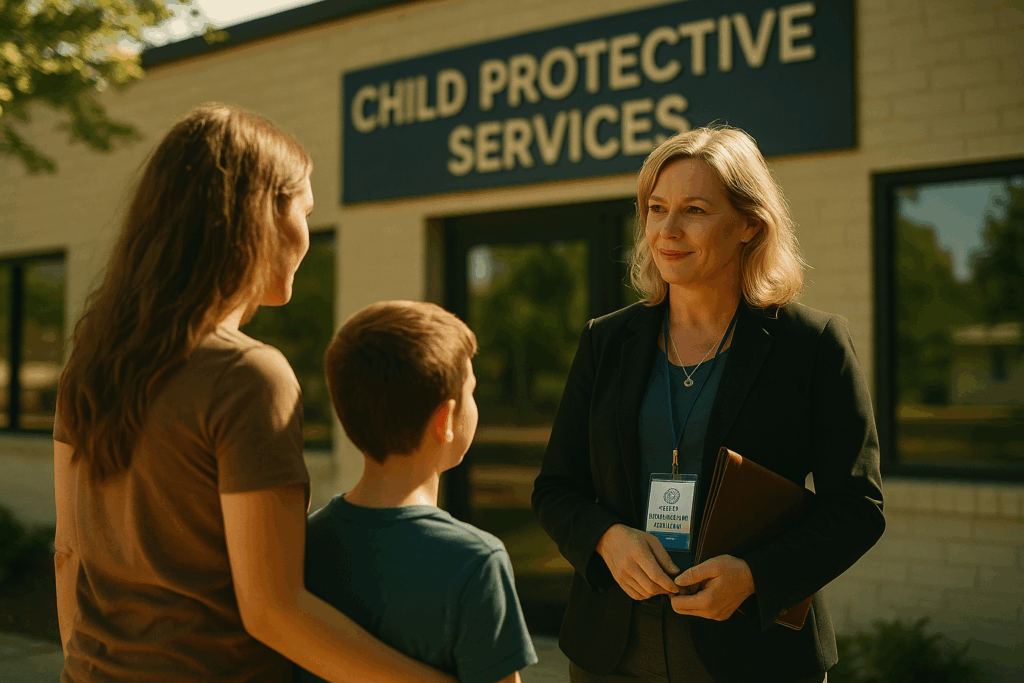 Child Protective Services involvement in kinship adoption.