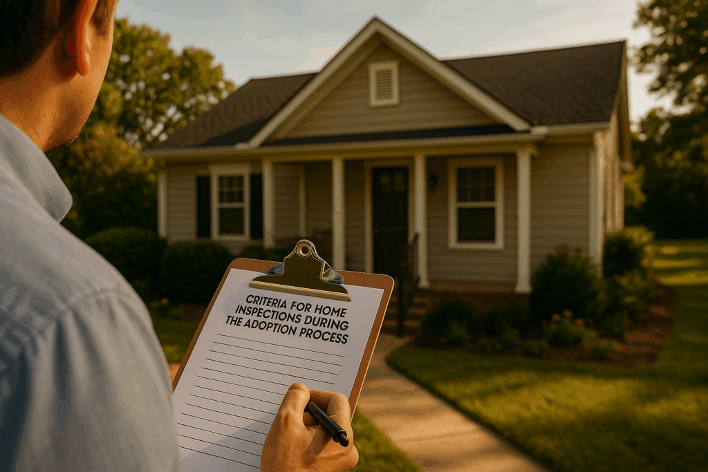 Criteria for home inspections during the adoption process.
