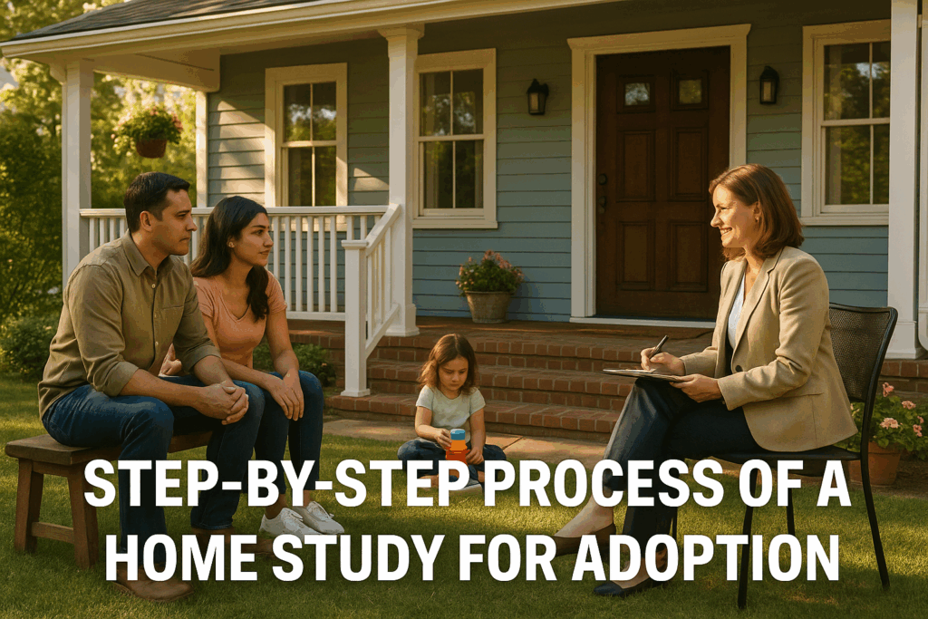 Step-by-step process of a home study for adoption.