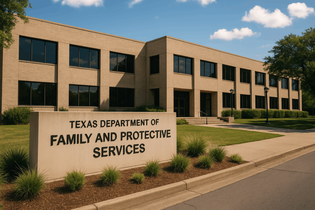 The Texas Department of Family and Protective Services building.