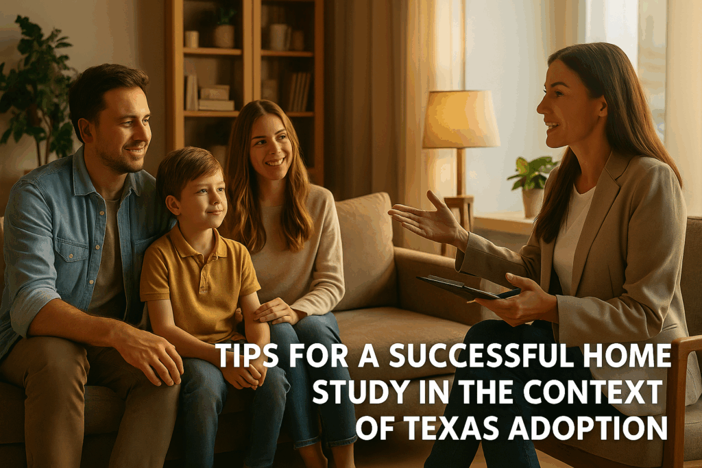 Tips for a successful home study in the context of Texas adoption.