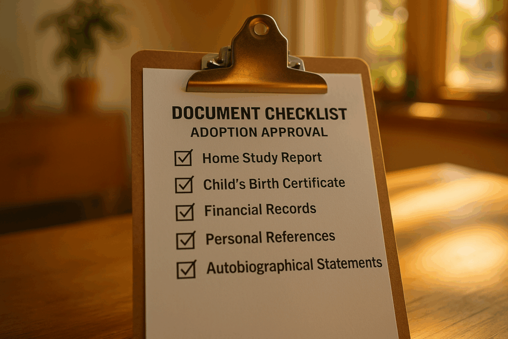 A checklist of documents required for adoption approval in Texas. How to Adopt a Child in Texas.