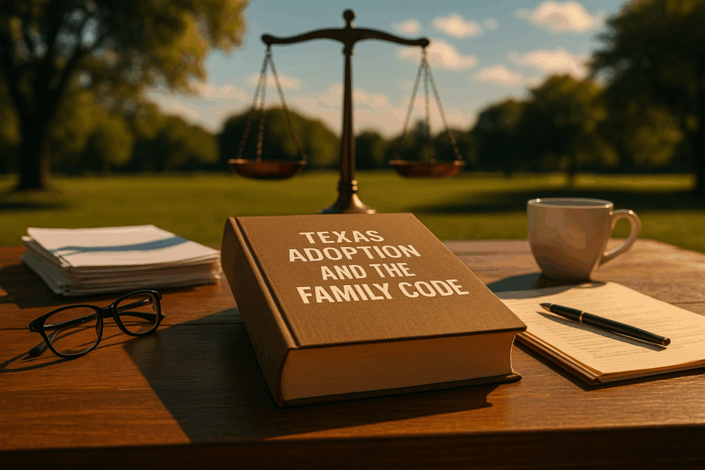 A visual representation of Texas Family Code and adoption processes.