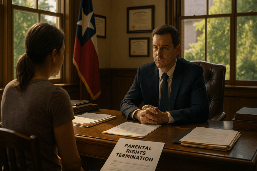 Parental rights termination in the context of Texas adoption laws.